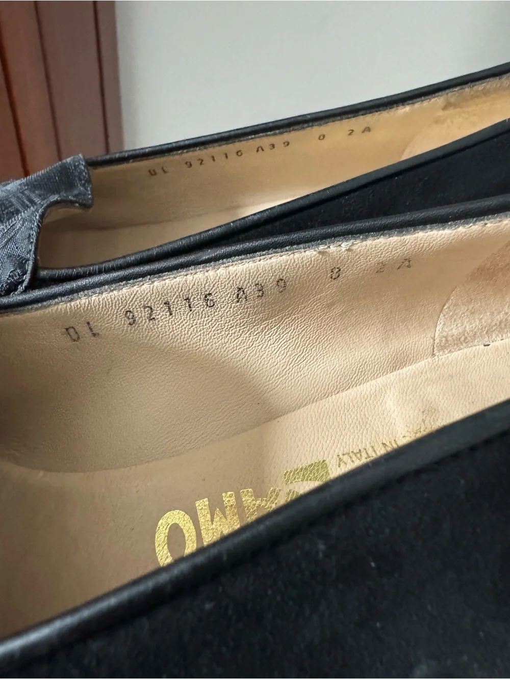 Salvatore Ferragamo Black Suede Slip-On Loafers (9AA)